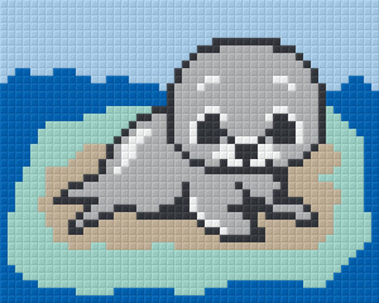 Baby Seal One [1] Baseplate PixelHobby Mini-mosaic Art Kit